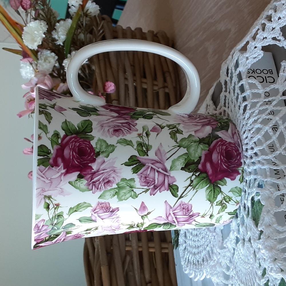Grace China ROSE CHINTZ Pink Roses Floral Cup 10 oz